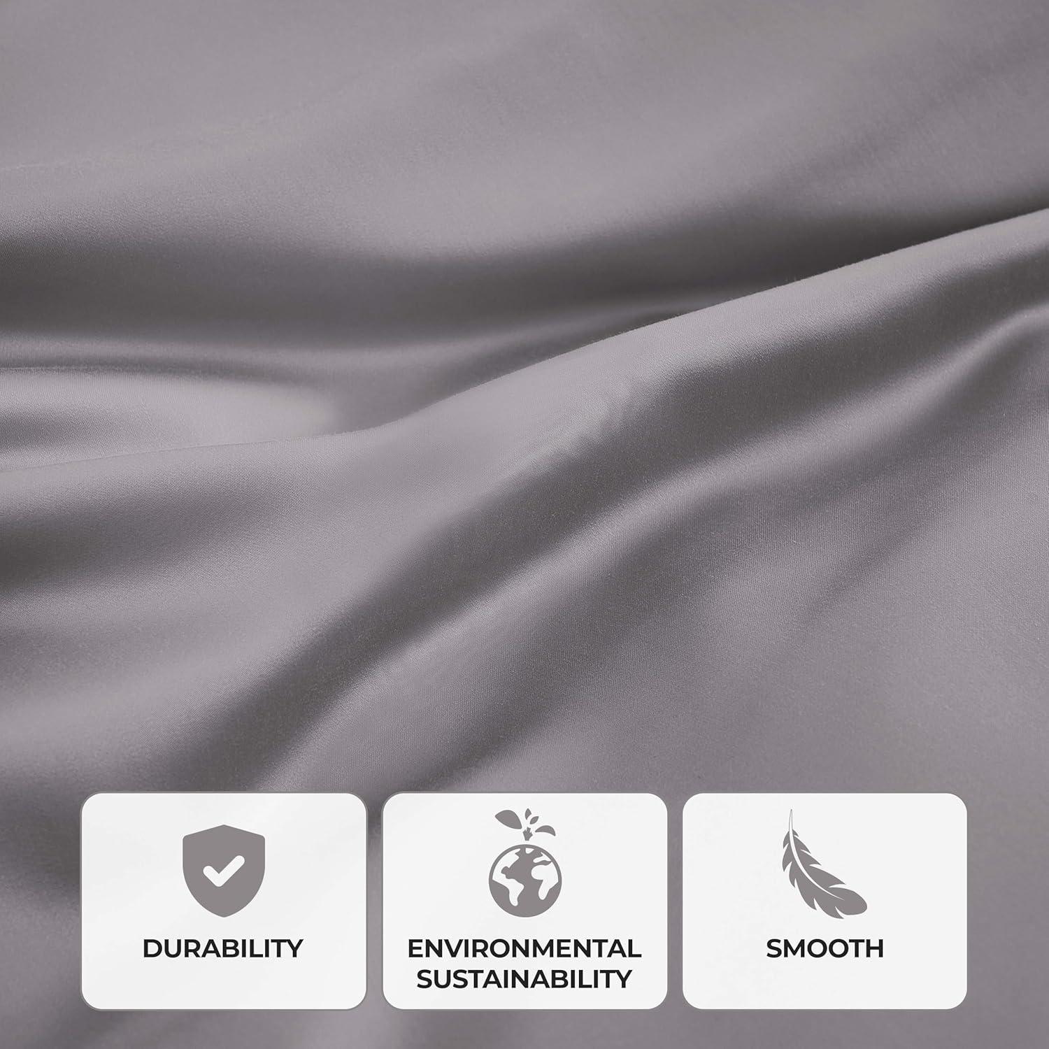 Superior Modal From Beechwood 300 Thread Count Lightweight Cooling Solid Deep Pocket Bed Sheet Set
