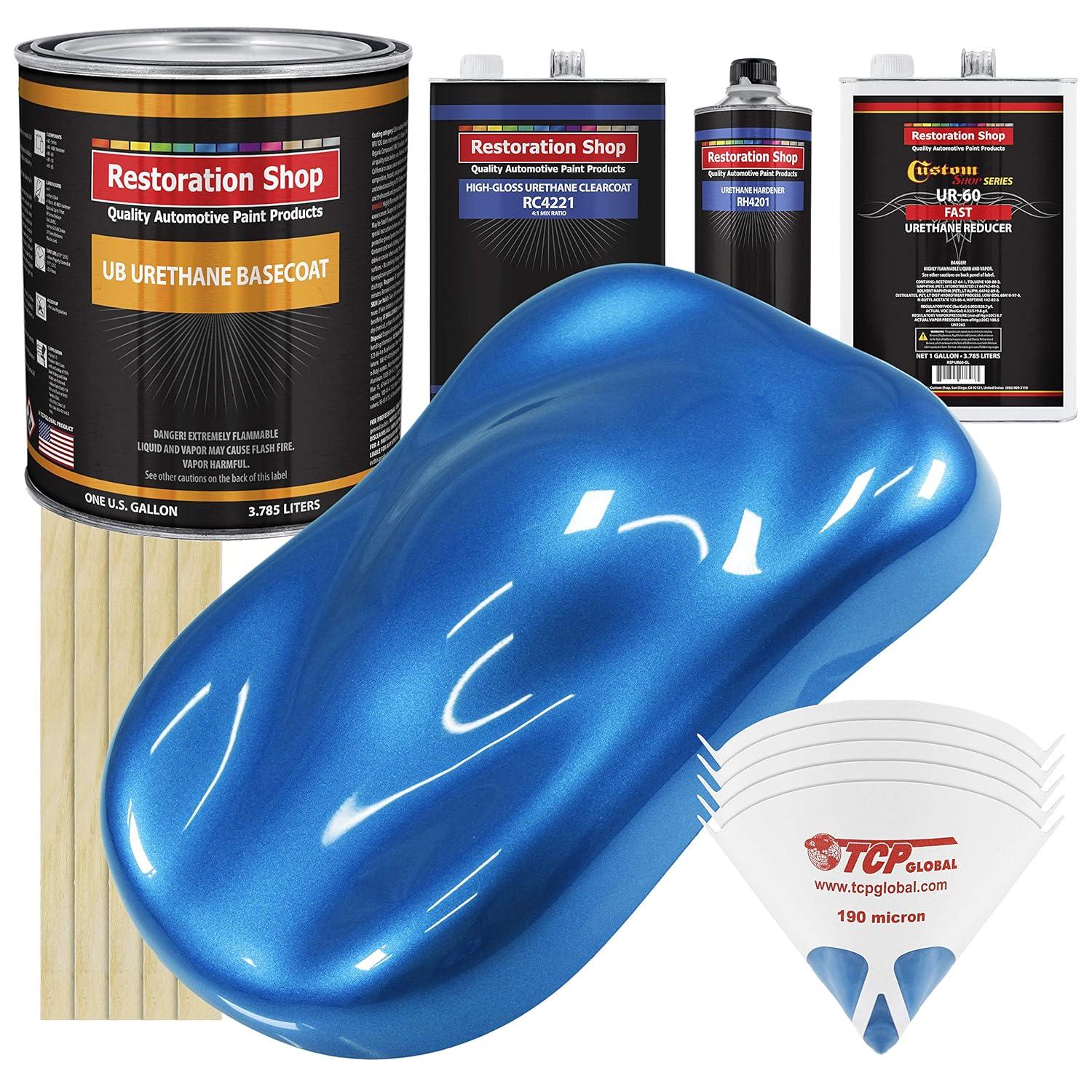 Fiji Blue Metallic Premium Gallon Kit URETHANE BASECOAT Car Auto Body Paint Kit