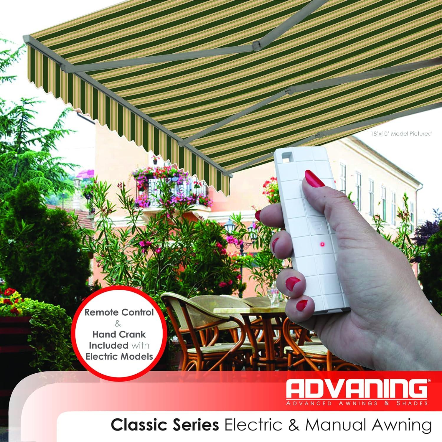 Classic Motorized Retraction Slope Patio Awning