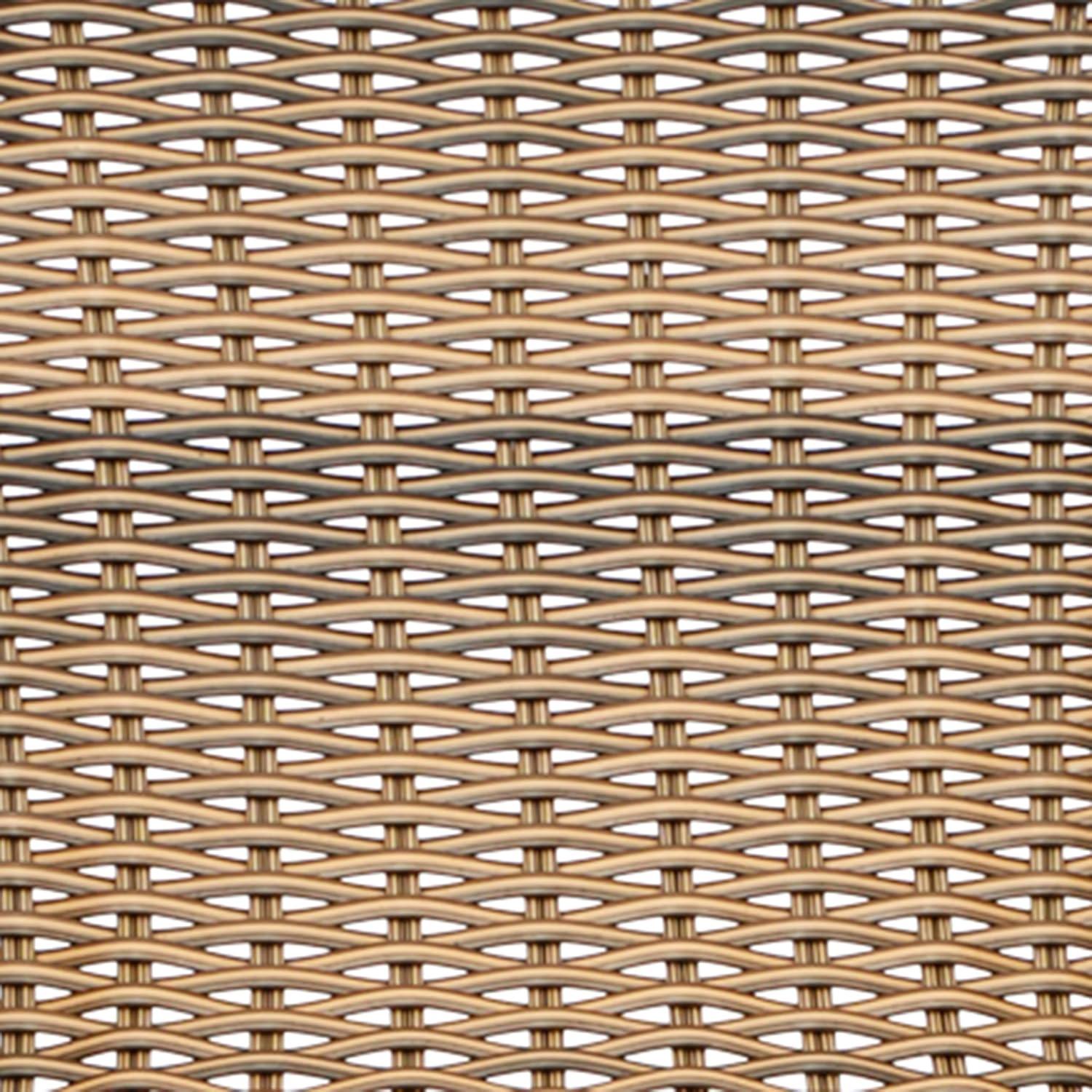 Flash Furniture Lila Set of 2 Commercial Grade Indoor-Outdoor PE Rattan Restaurant Barstool with Black Aluminum Frame and Footrest in Medium Brown