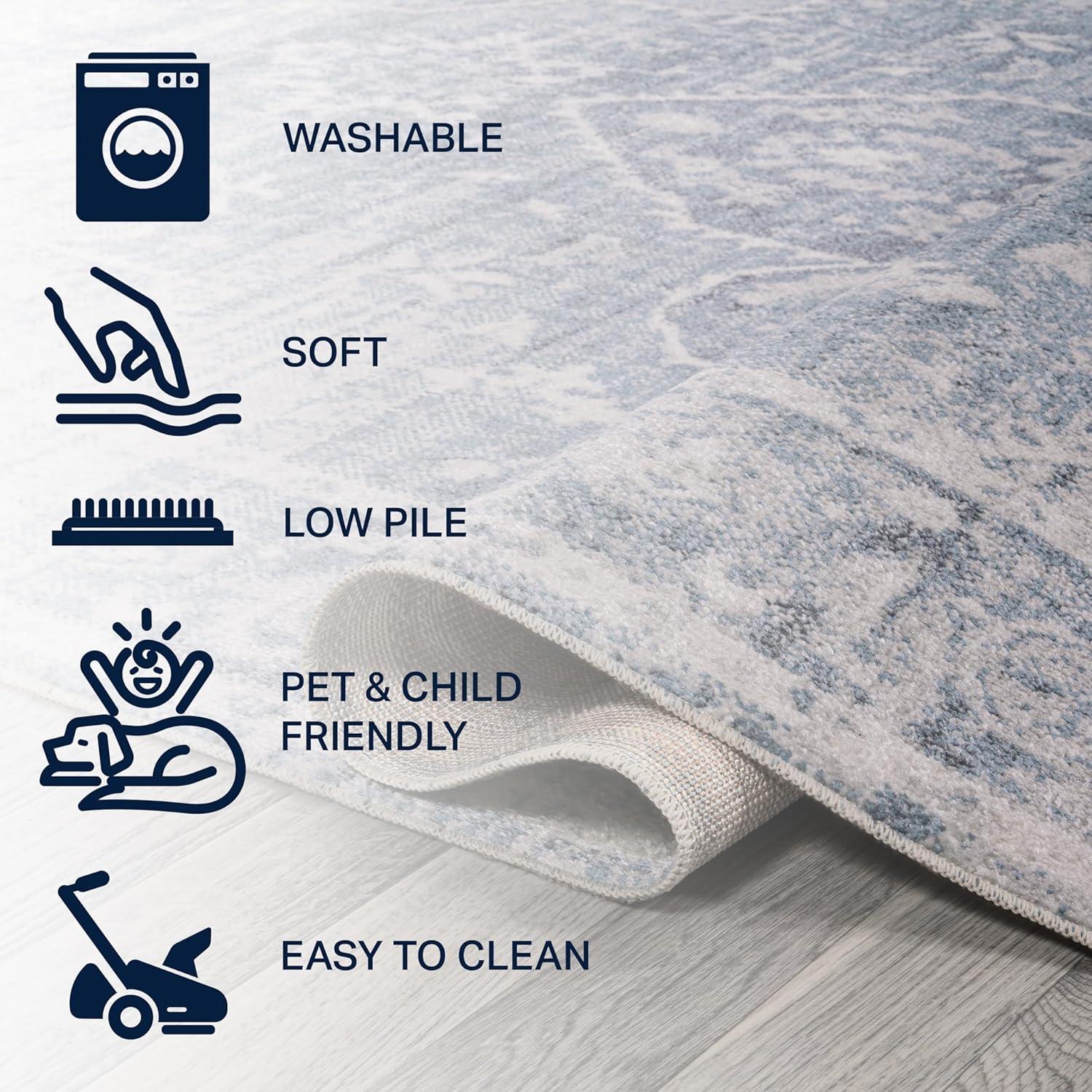 JONATHAN Y Shaii Global Medallion Low-Pile Machine-Washable Indoor Area Rug