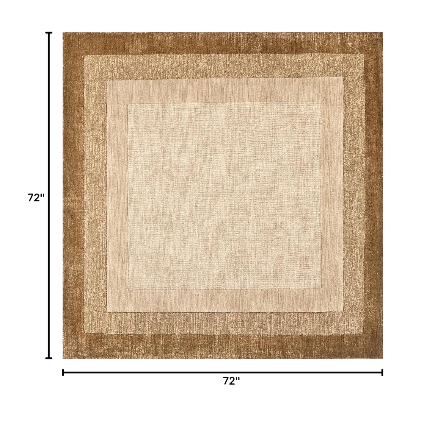 Impressions IM821 Hand Loomed Area Rug - Beige/Brown - 6'x6' - Safavieh