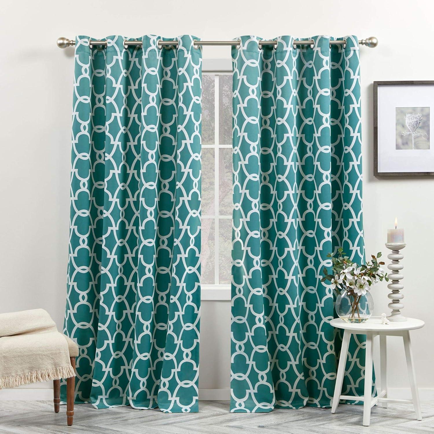 2pk Room Darkening Gates Sateen Woven Curtain Panels - Exclusive Home: