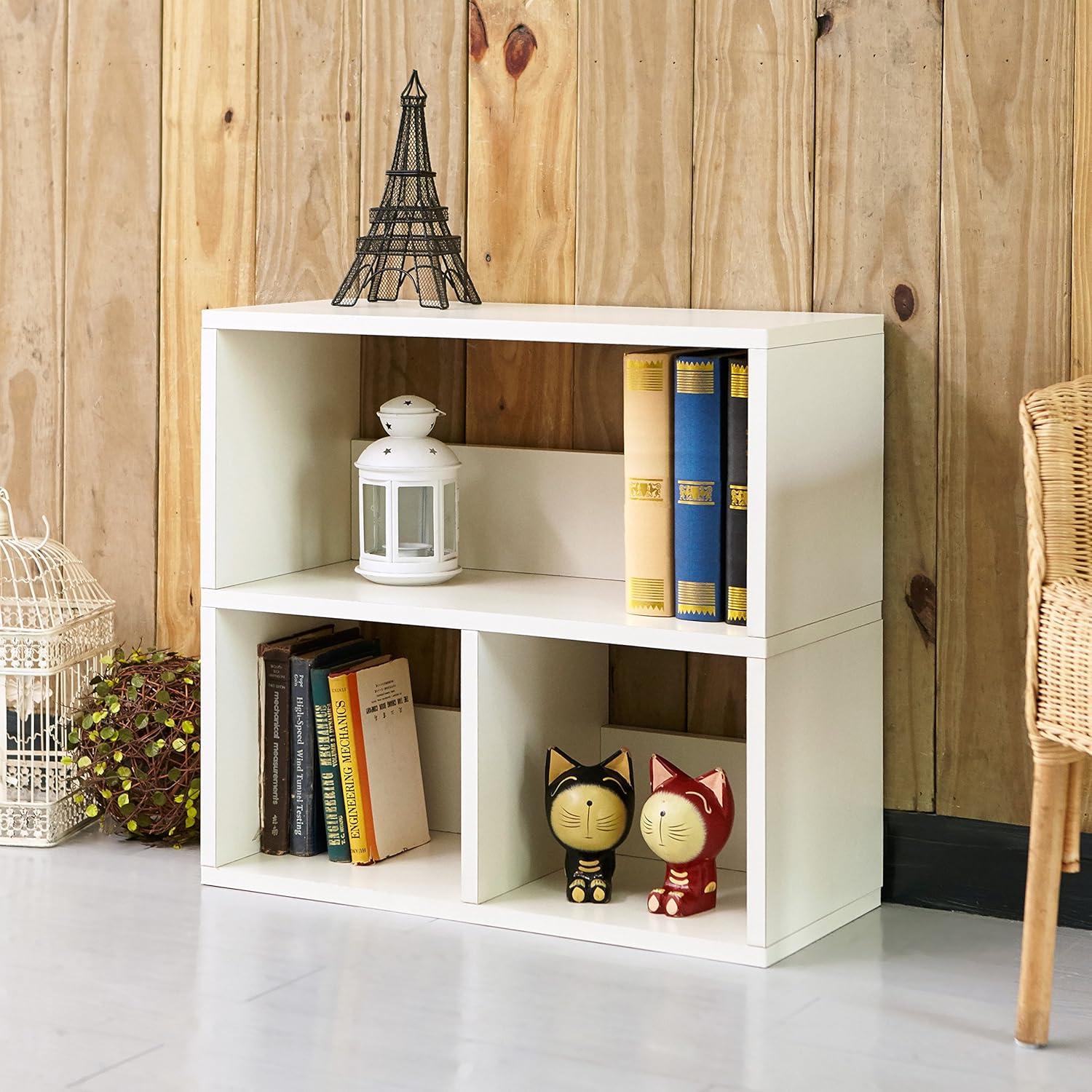 Eco-Friendly Modern White Cubby Organizer for Kids