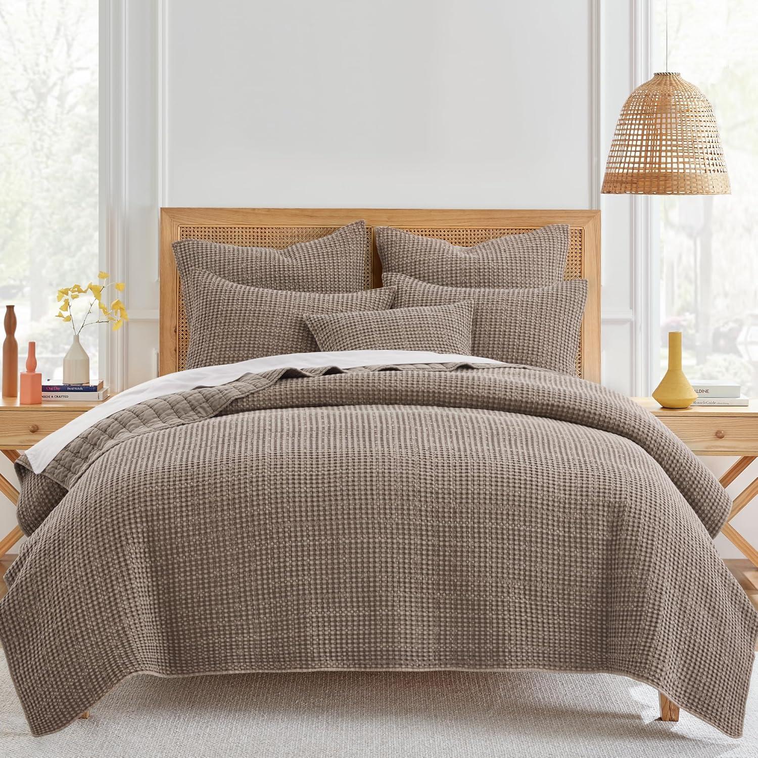 Mills Waffle Cocoa Standard Sham - Levtex Home