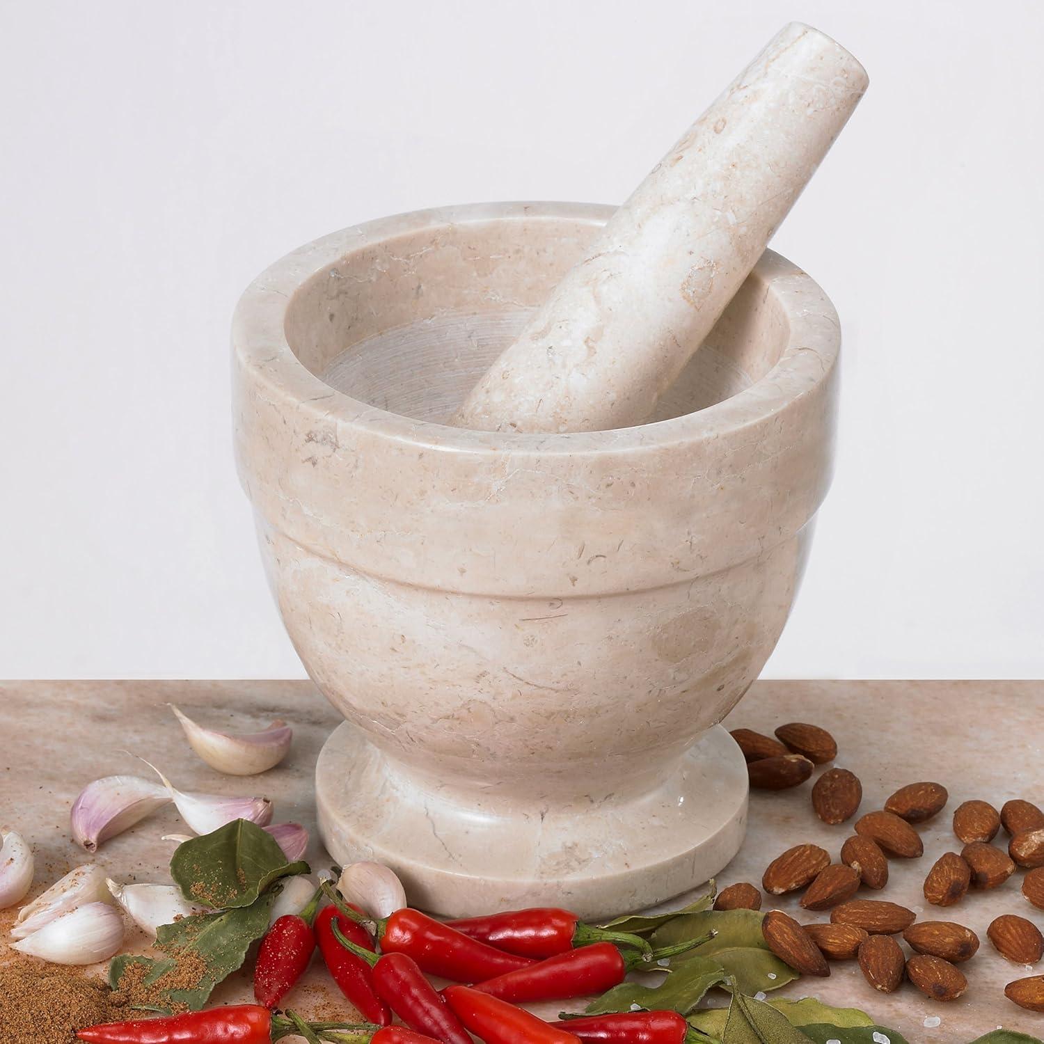 Creative Home Marble Mortar And Pestle Set