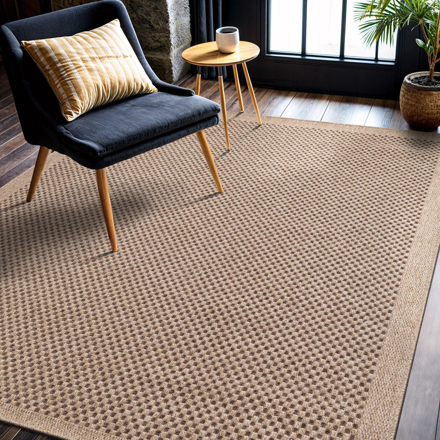4'x6' Pata Hand Woven Chunky Jute Area Rug, Natural - JONATHAN Y