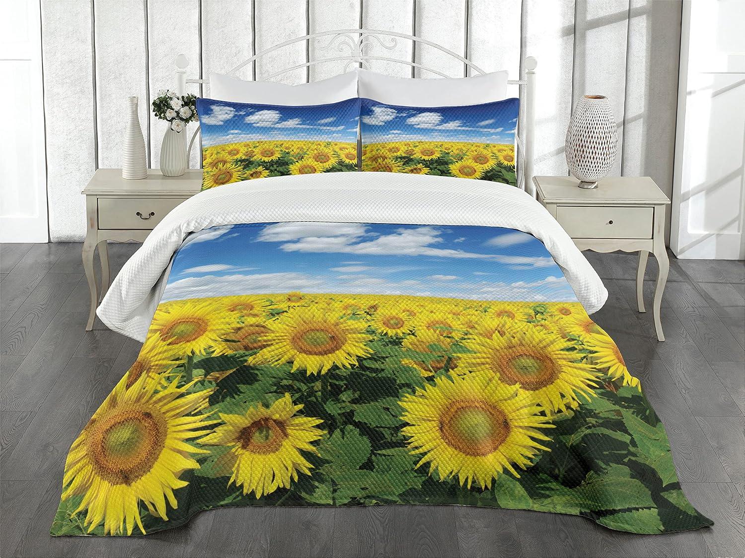 Ambesonne Ambesonne Nautical Bedspread Set Knot Anchor Compass Dark Blue White