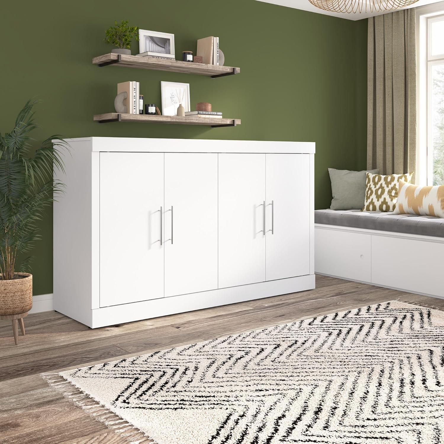 Bestar Murphy Cabinet Bed With Mattress
