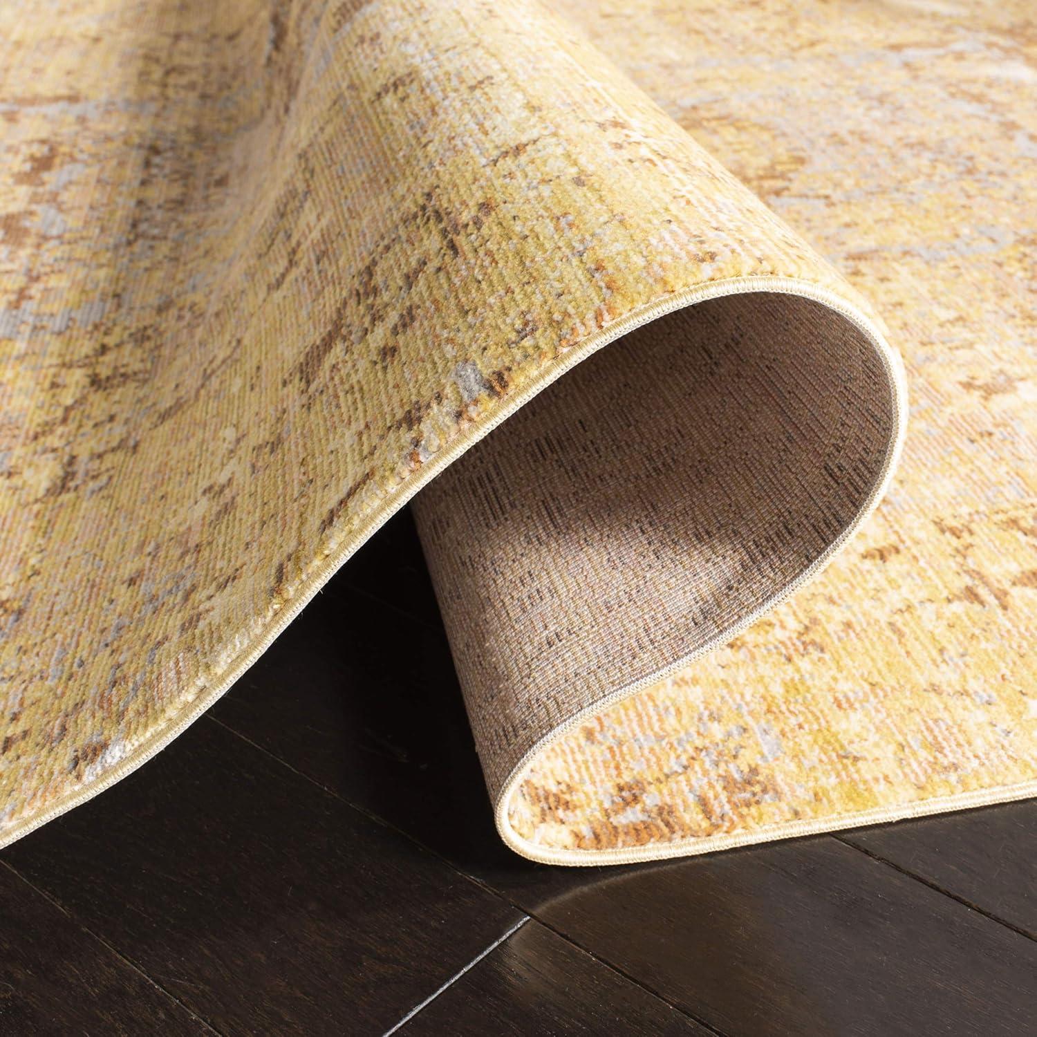 Mystique MYS971 Power Loomed Area Rug - Gold/Multi - 5'x8' - Safavieh.