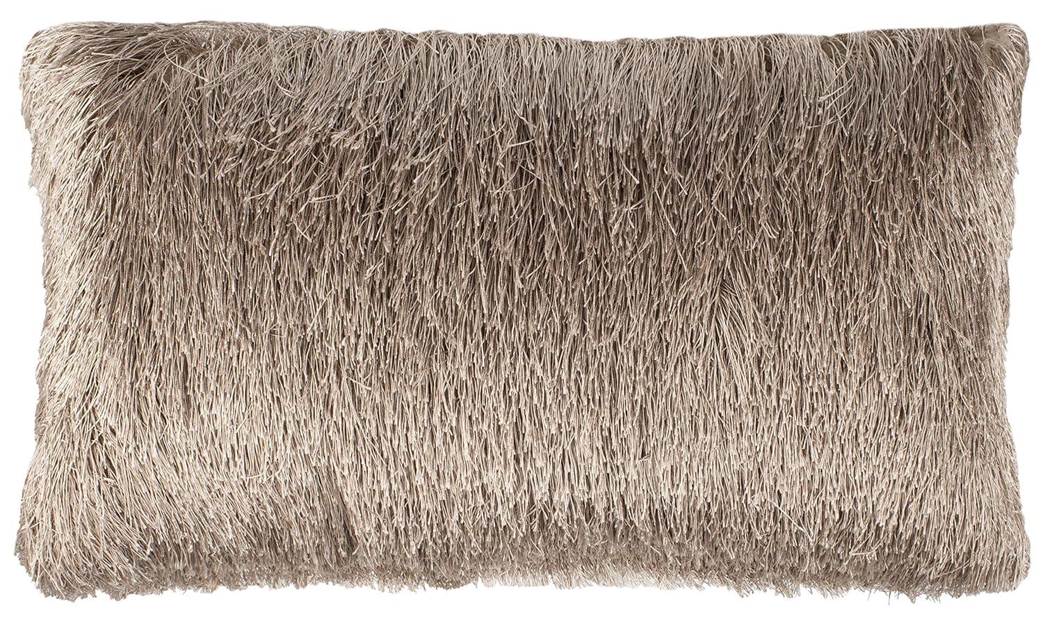 Indoor/Outdoor Shag Pillow - Champagne - 20"X20" - Safavieh