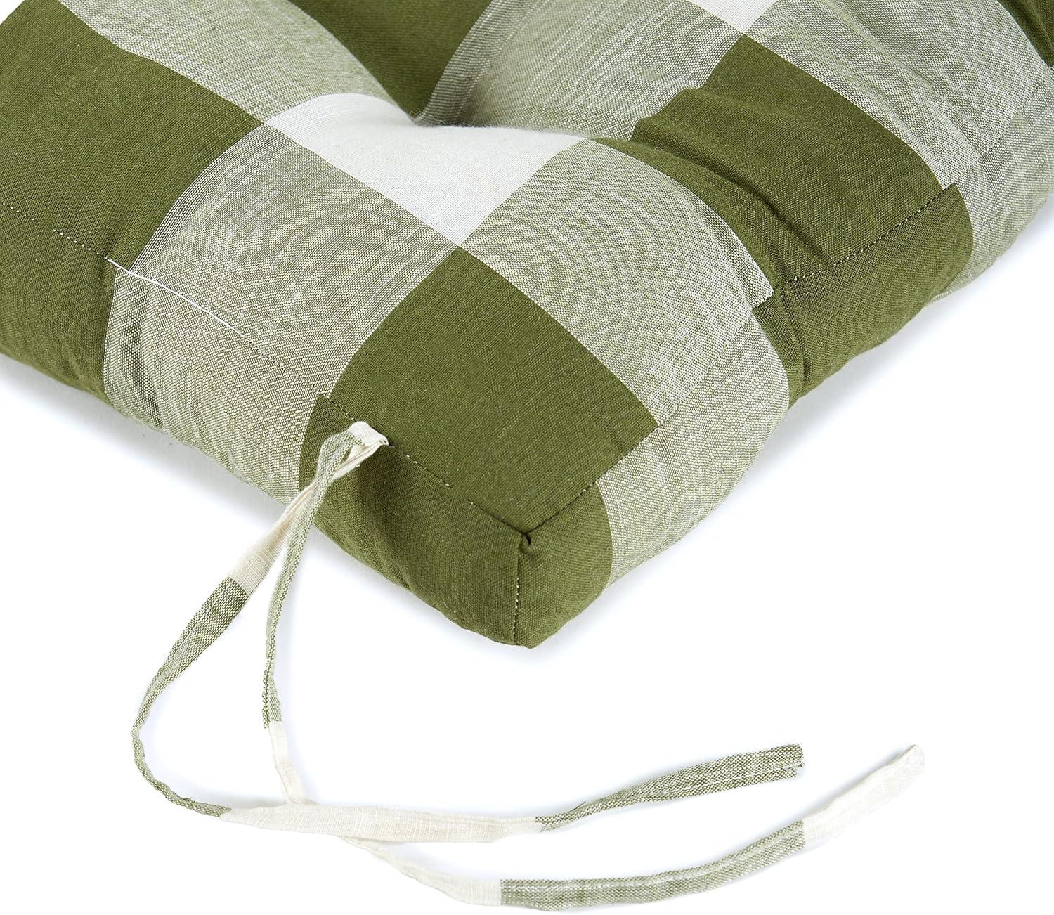 The Lakeside Collection Buffalo Check Bench Cushions - Green