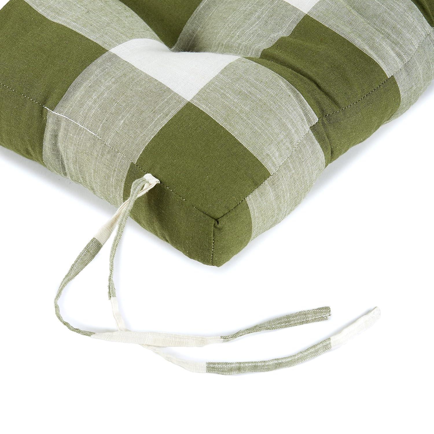 The Lakeside Collection Buffalo Check Bench Cushions - Green