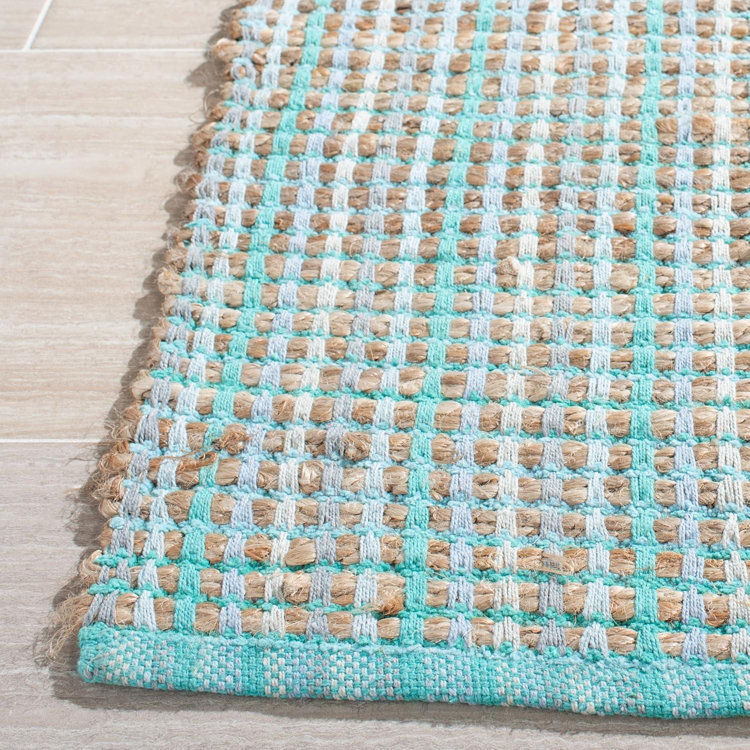 SAFAVIEH Cape Cod Ivana Braided Striped Area Rug, 8' x 10', Green