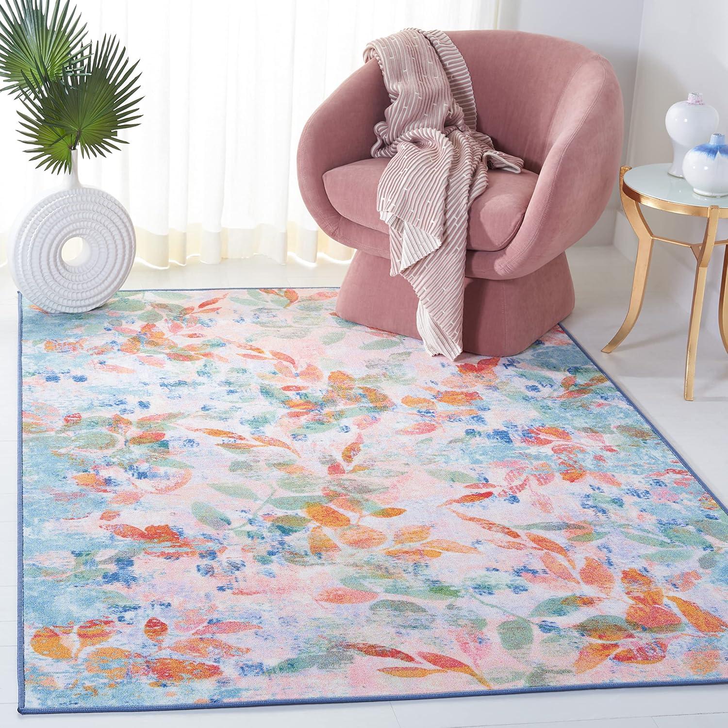 Nichalos Performance Machine Washable Floral Rug