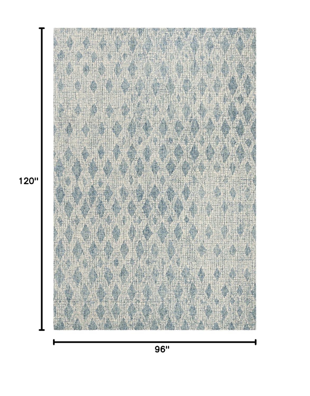 Abstract ABT206 Hand Tufted Area Rug - Ivory/Blue - 8'x10' - Safavieh..