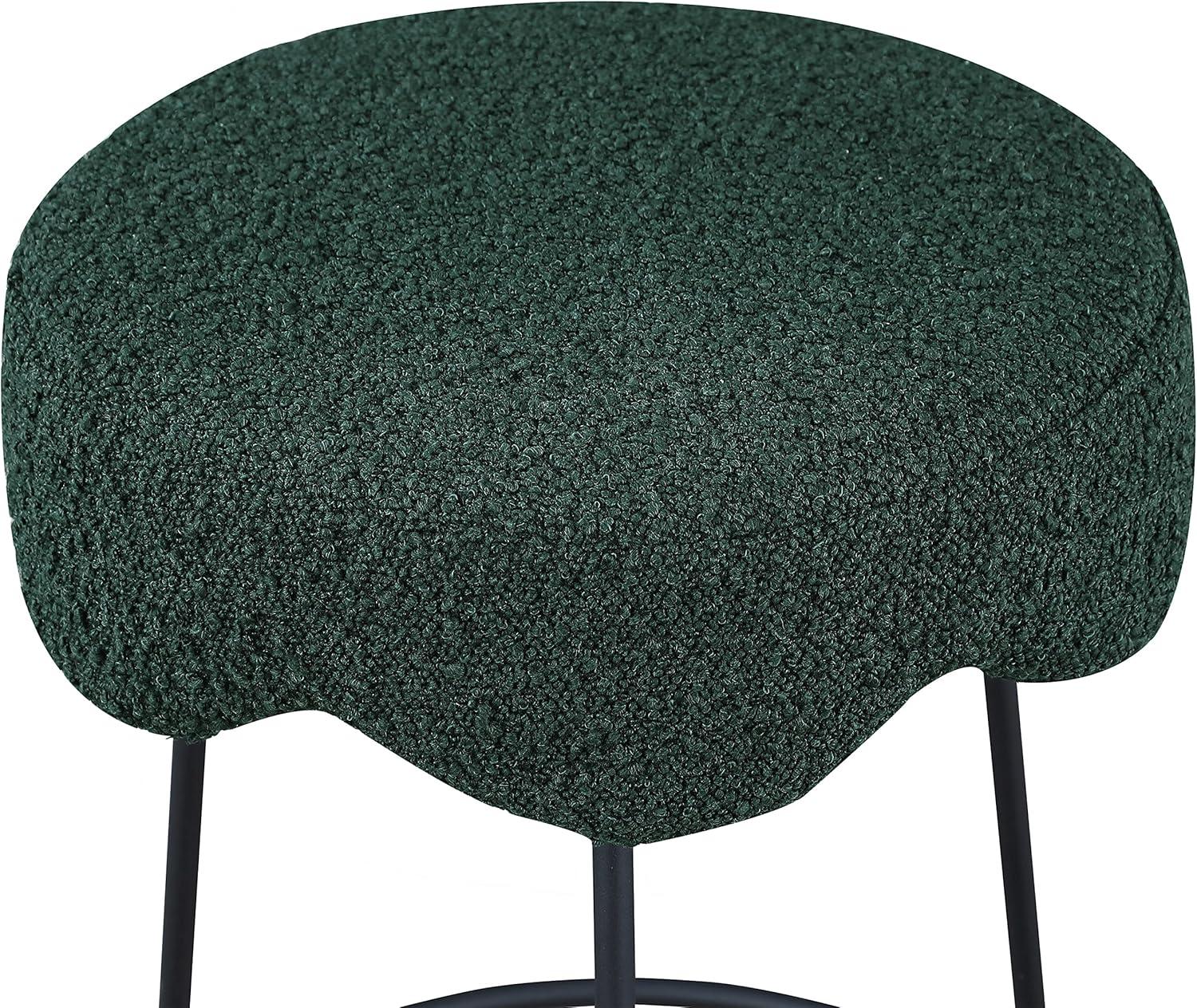 Meridian Furniture,Fleur Green Fabric Counter Stool