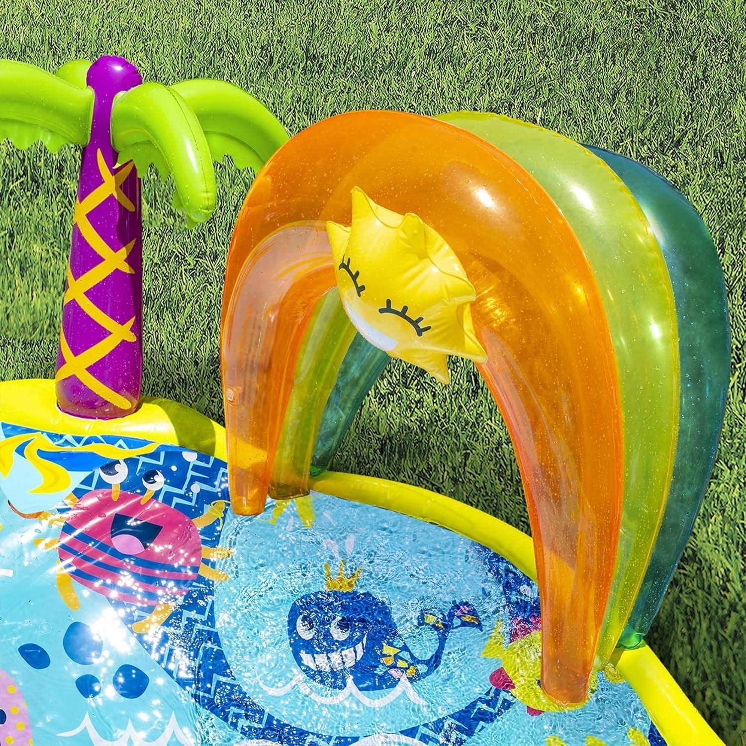 Banzai Jr. Splish Splash Water Park Outdoor Summer Play Center Ages 18 Months+