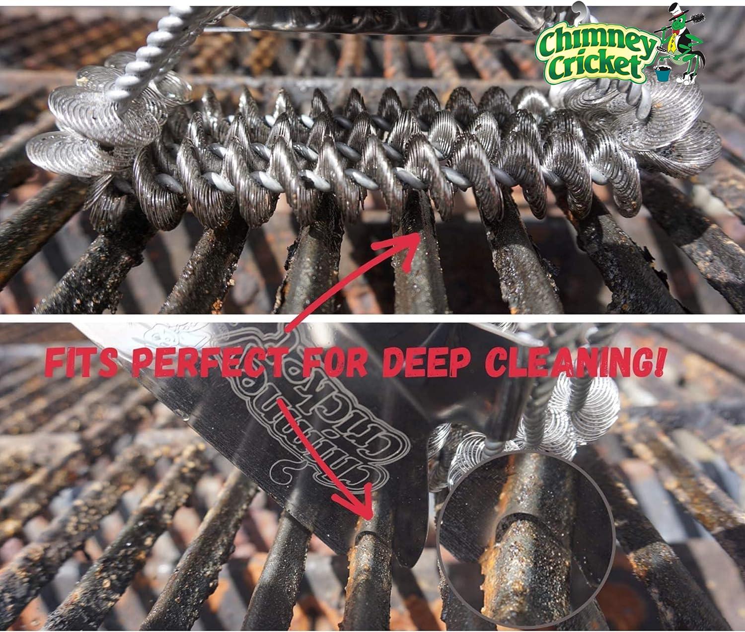 Chimney Cricket BBQ Grill Brush & Scraper-Bristle Free for Safety & Deep Cleaning Barbecue Grill Cleaning Scrubber - 18"