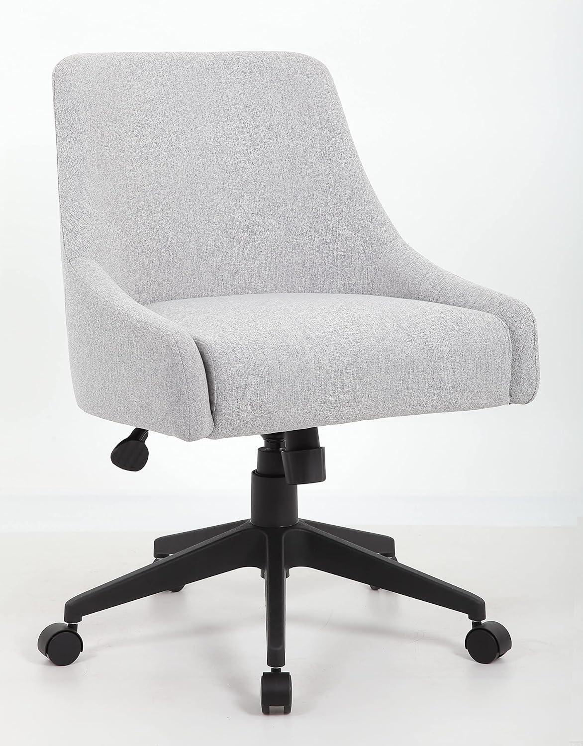 Boyle Desk Chair Gray: Boss Office Products, Molded Back, Pneumatic Lift, Nylon Base