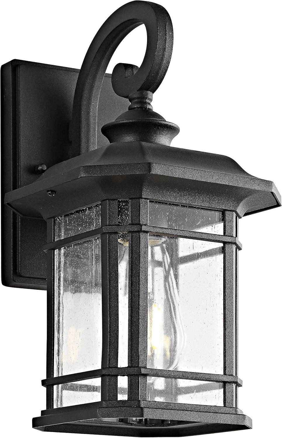 Lolia Outdoor Wall Lantern - Black - Safavieh