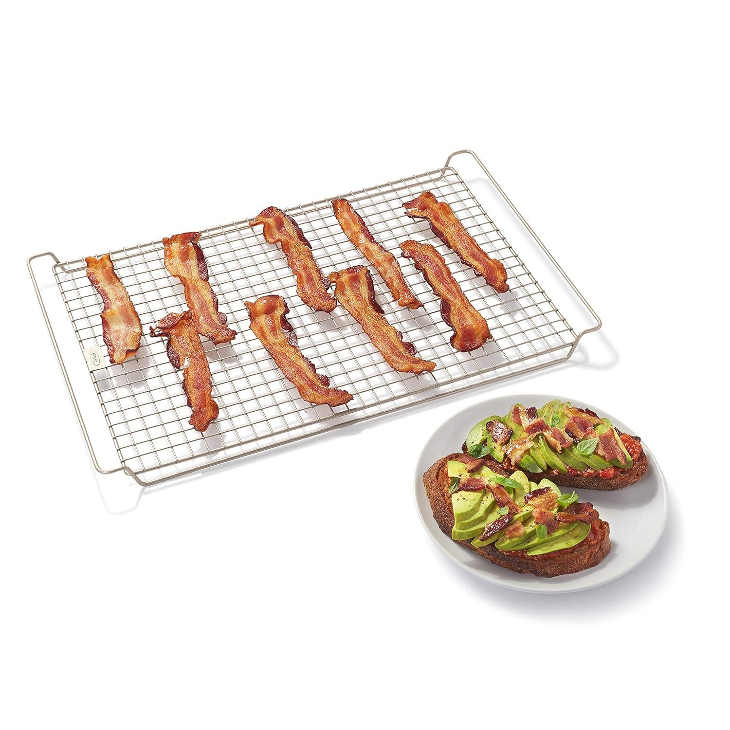 Rectangular Non-Stick Metal Cooling and Baking Rack