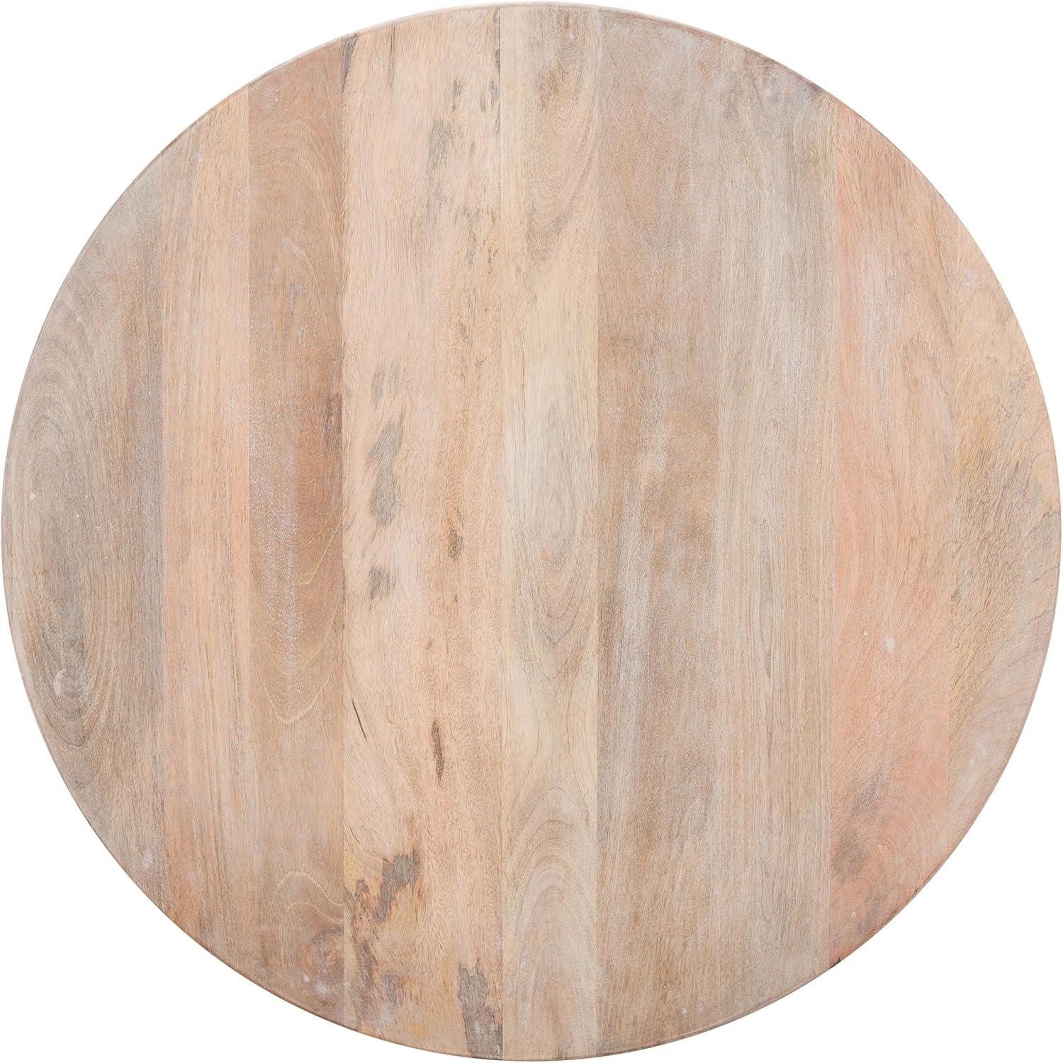 SAFAVIEH Kyrith Rustic Round Coffee Table, Burnt Natural