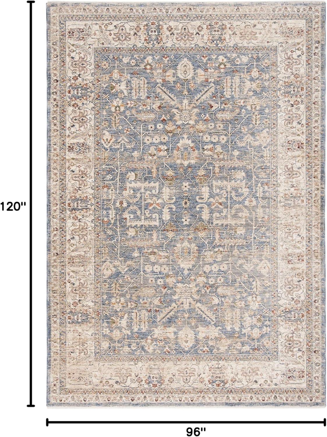 Heirloom HRL704 Power Loomed Area Rug - Light Blue/Ivory - 8'x10' - Safavieh.