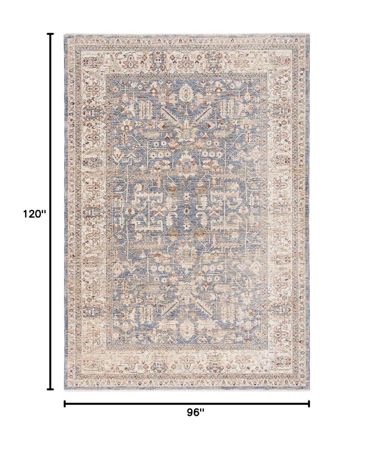 Heirloom HRL704 Power Loomed Area Rug - Light Blue/Ivory - 8'x10' - Safavieh.