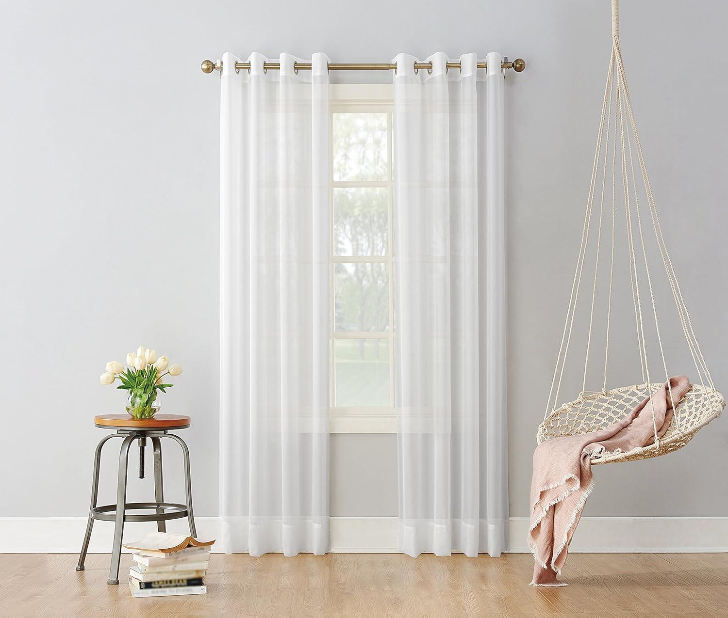 No. 918 Sheer Emily Voile Grommet Top Curtain Panel