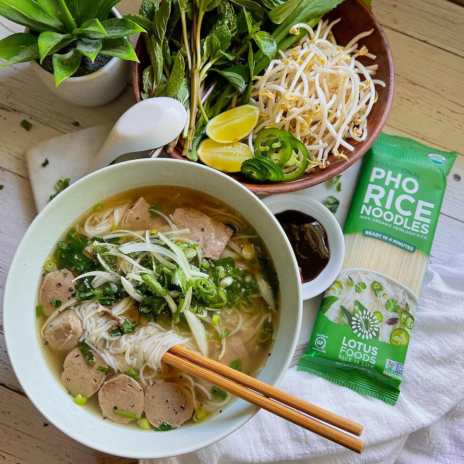 Lotus Foods Organic Pho Rice Noodles - 8oz