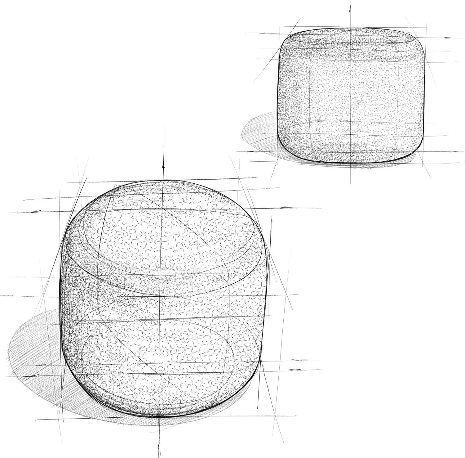 Simpli Home Bayley Upholstered Pouf