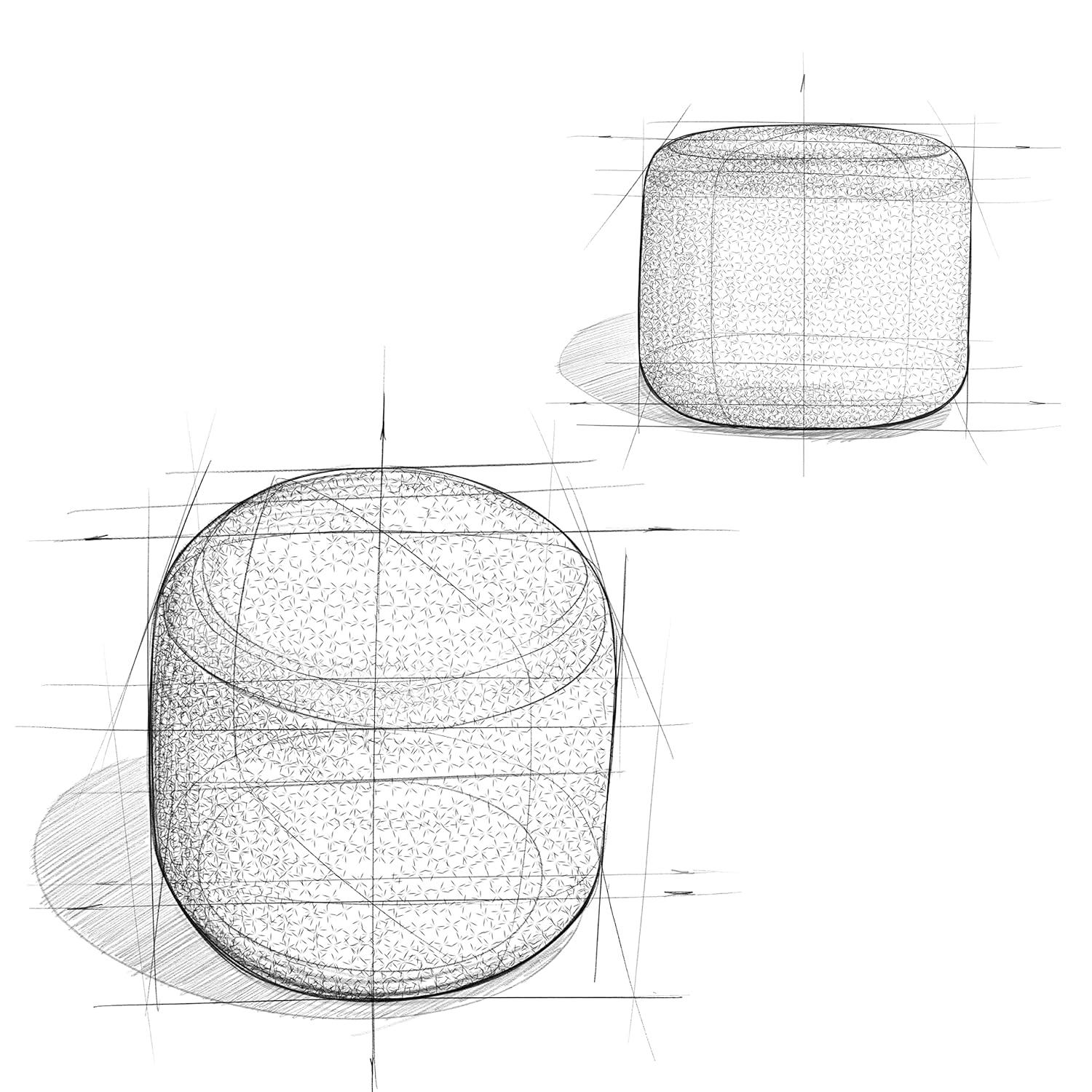 Simpli Home Bayley Upholstered Pouf