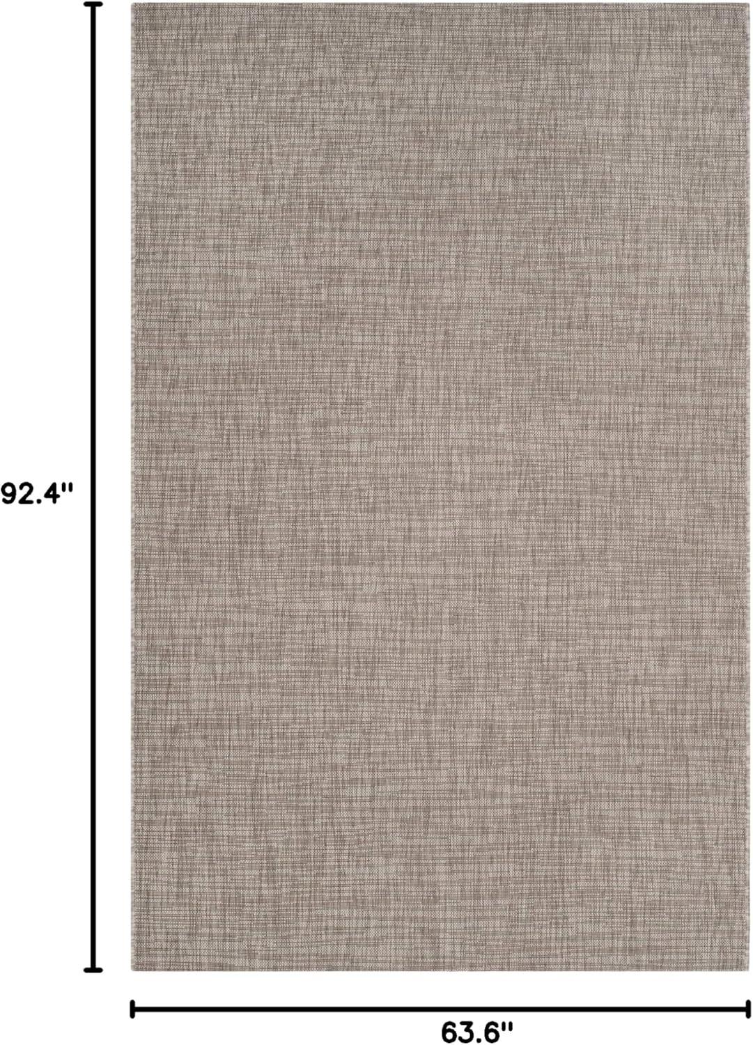 SAFAVIEH Courtyard Samson Solid Indoor/Outdoor Area Rug, 5'3" x 7'7", Light Brown