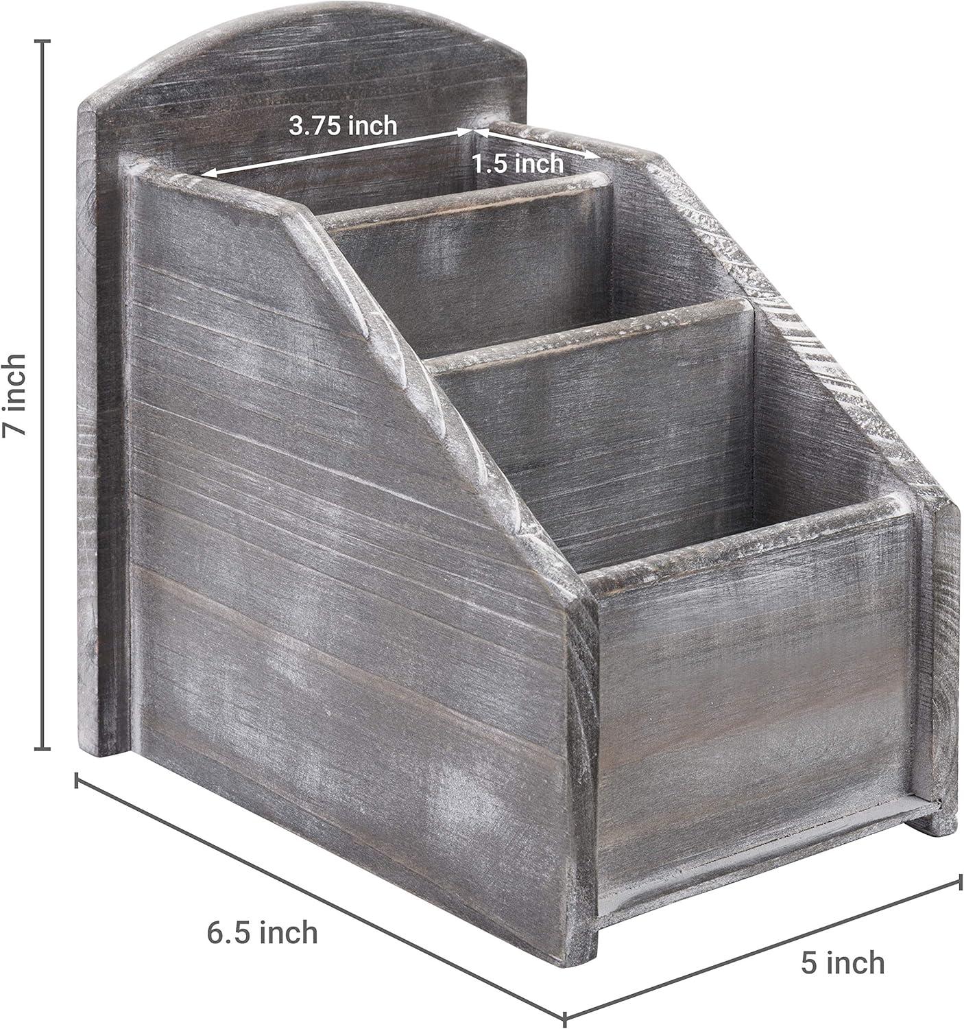 MyGift Gray/White Remote Control Holder