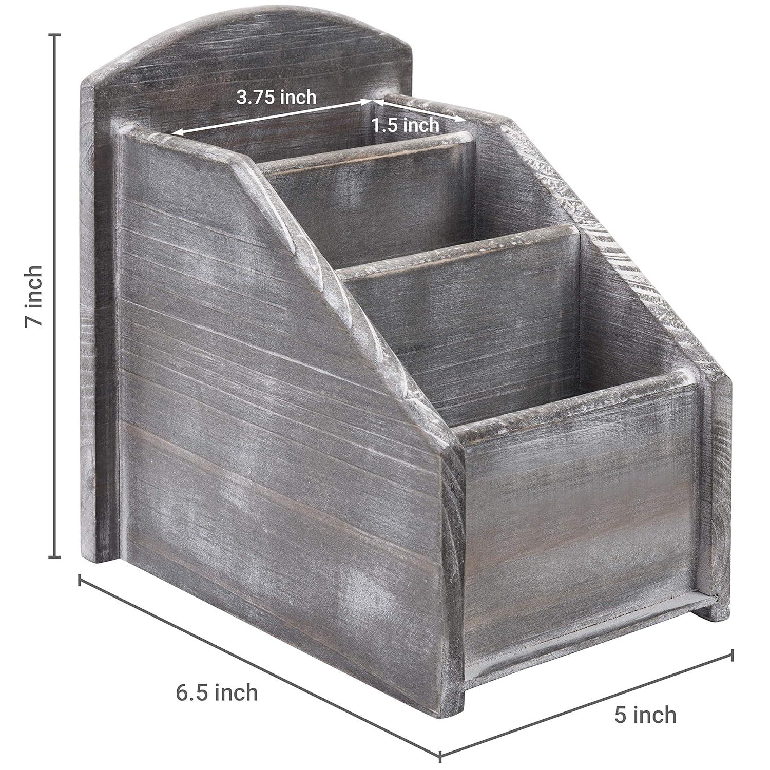 MyGift Gray/White Remote Control Holder