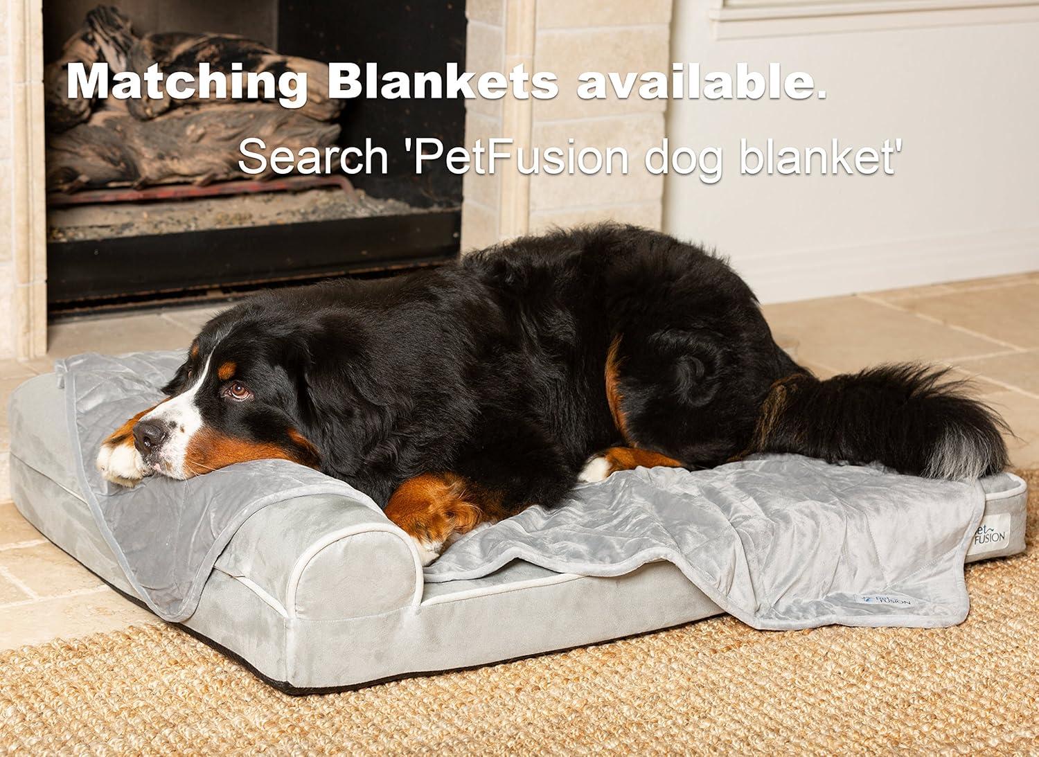 PetFusion Orthopedic Dog Bed | CertiPUR-US Memory Foam | Medium / Large & XL