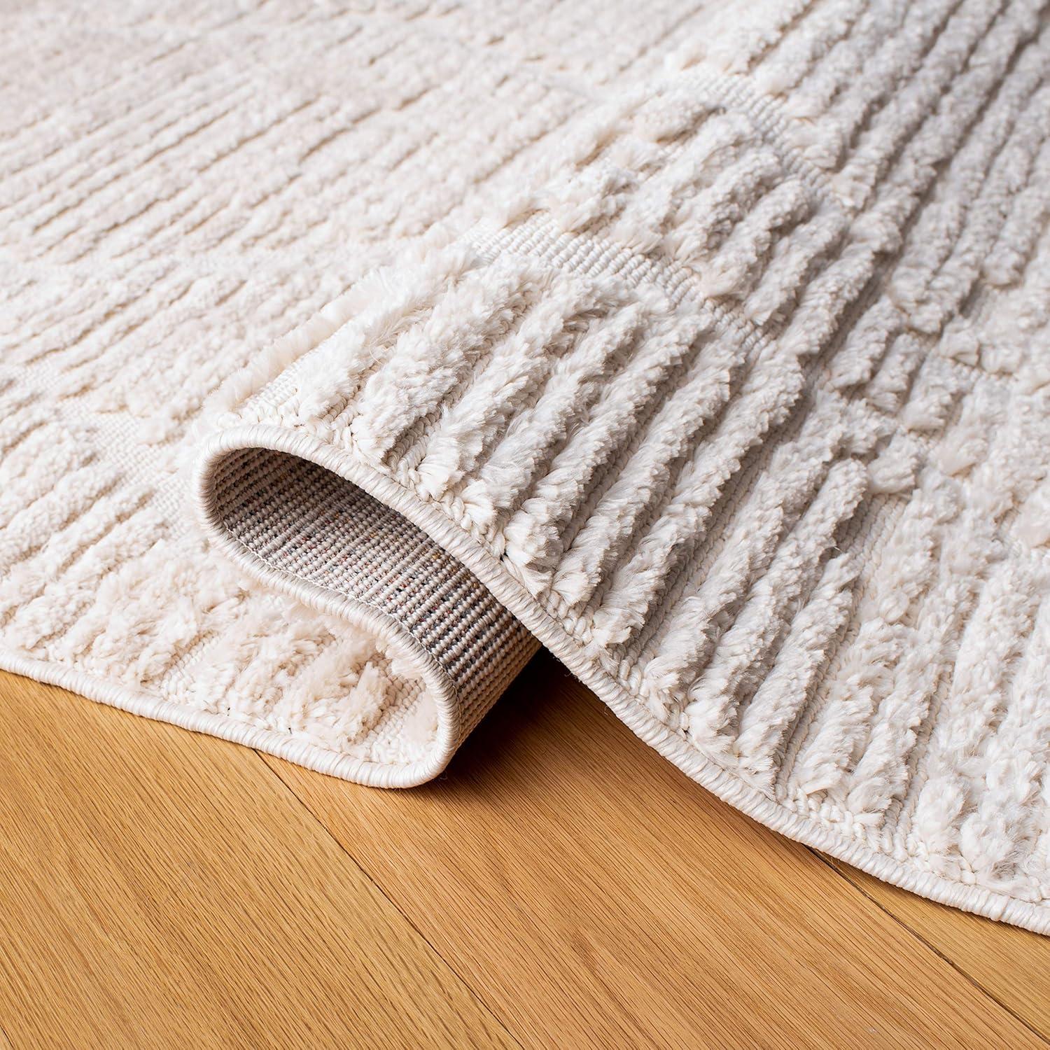 SAFAVIEH Marrakesh Naila Geometric Polyester Area Rug, Beige, 10' x 14'