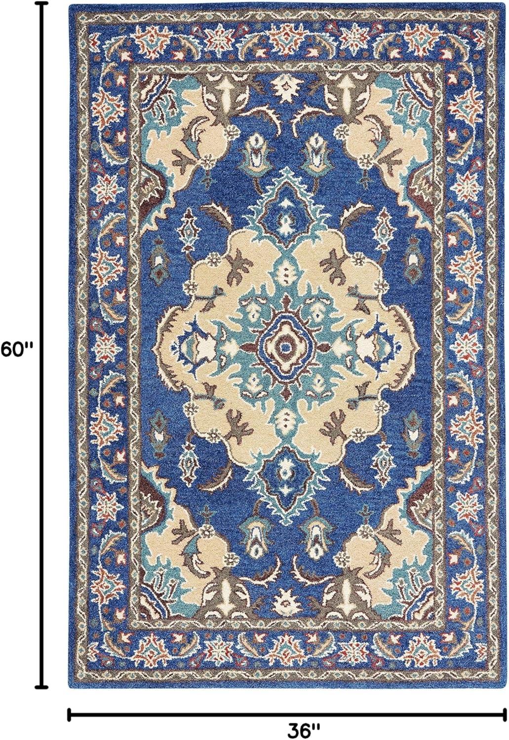 Antiquity AT520 Hand Tufted Area Rug - Blue/Ivory - 3'x5' - Safavieh.