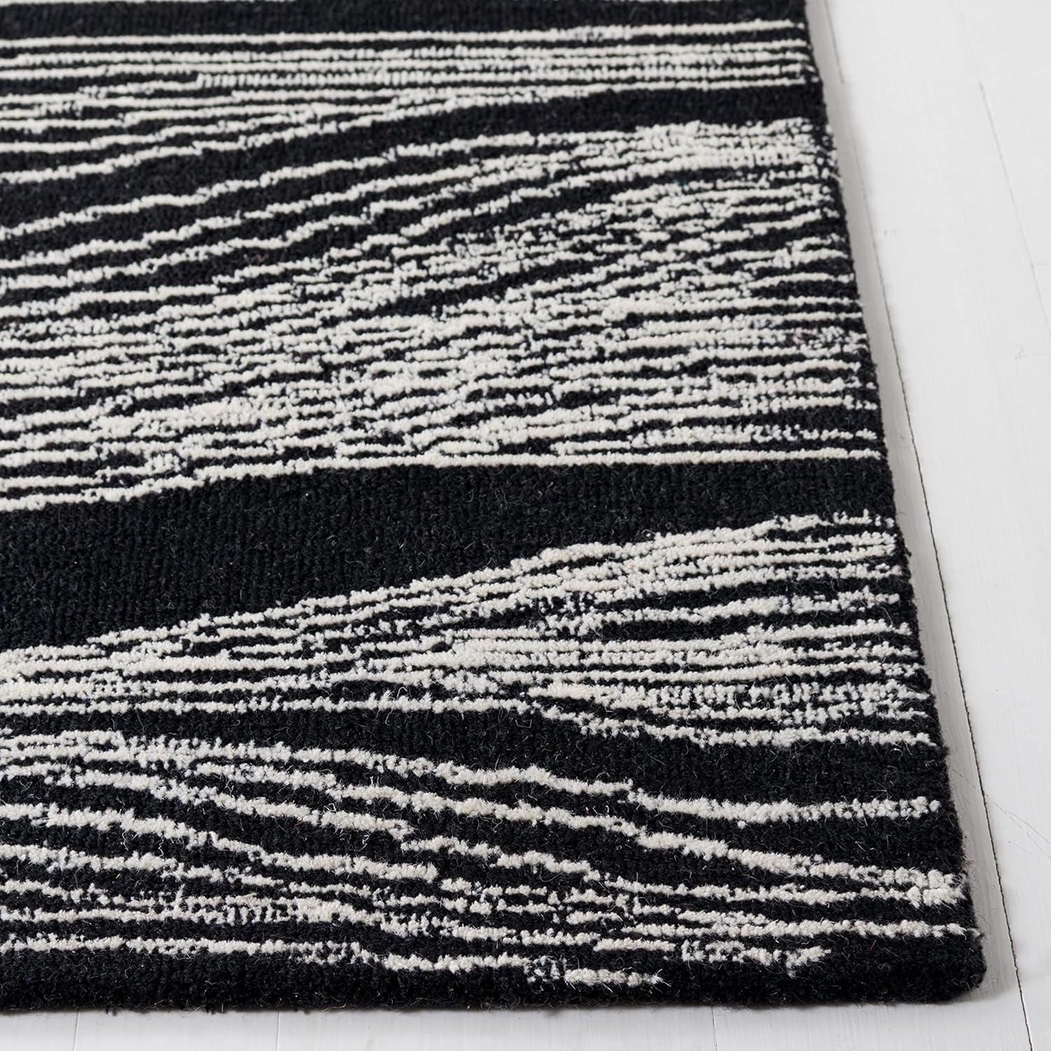 Metro MET995 Hand Tufted Indoor Area Rug - Ivory/Black - 8'x10' - Safavieh