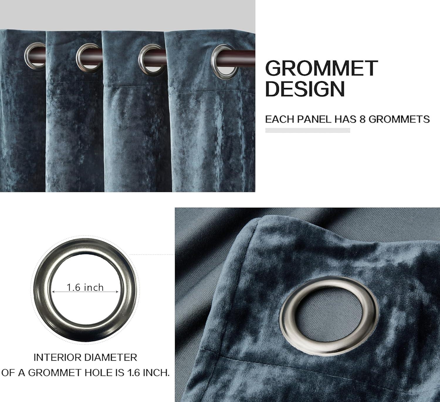 Lux Grommet Top Window Curtain Set