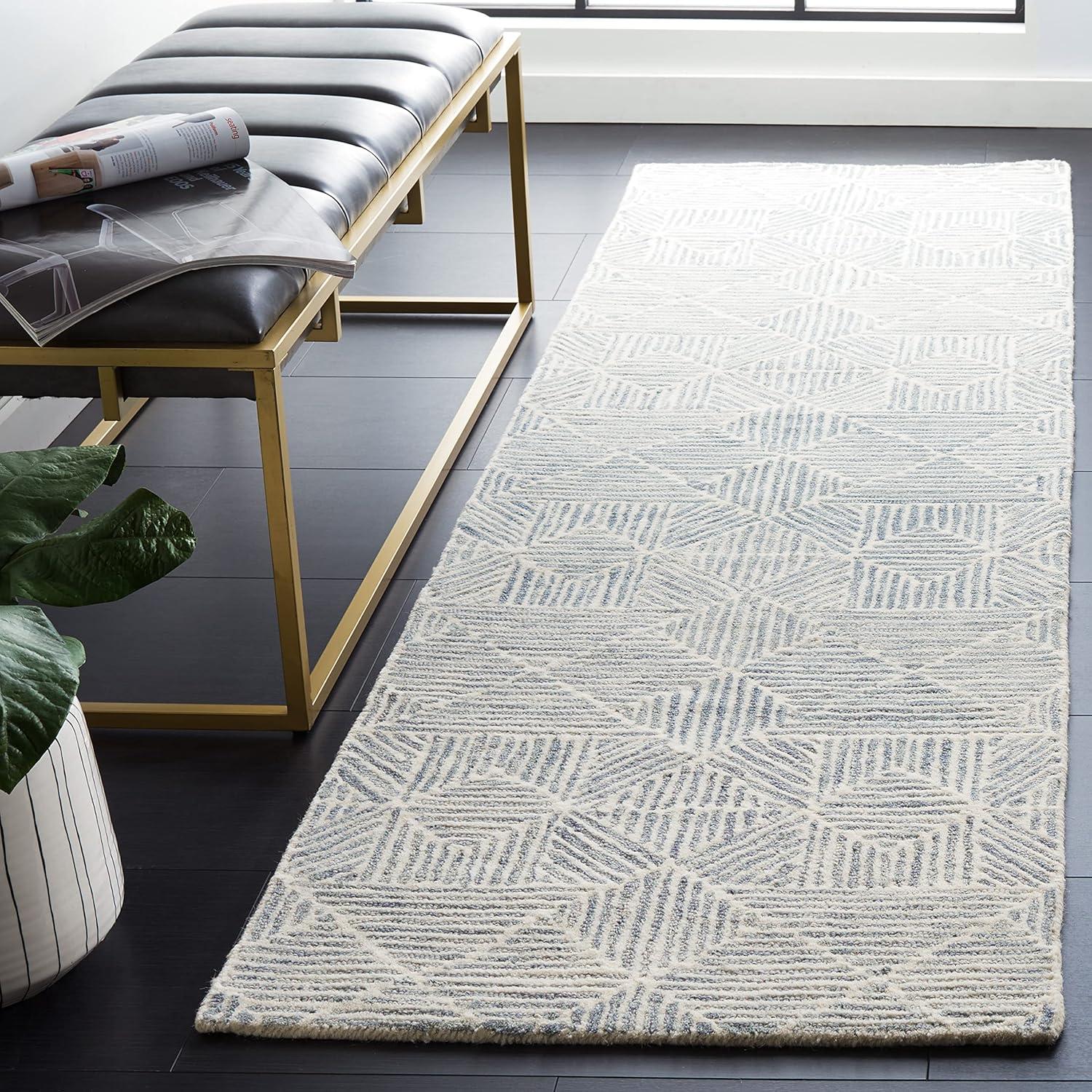 SAFAVIEH Abstract Brock Geometric Area Rug, Gray/Ivory, 8' x 10'