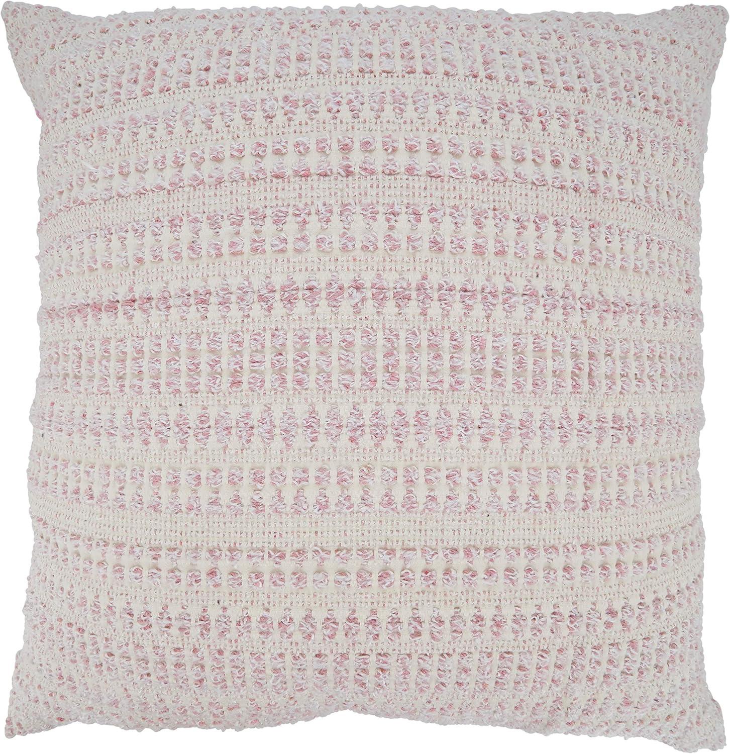 Saro Lifestyle Woven Line Throw Pillow With Poly Filling