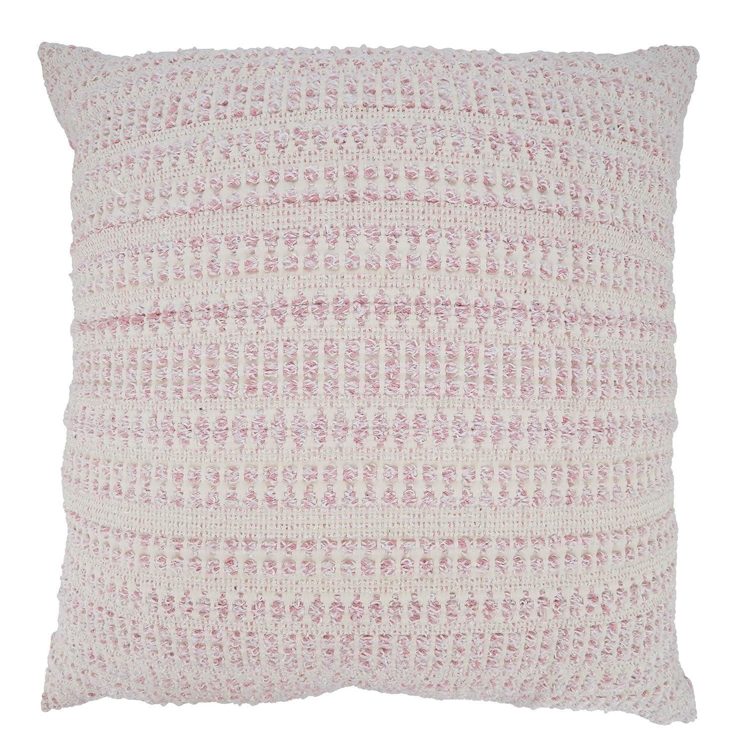 Saro Celeste Collection Geometric Cotton Blend Throw Pillow