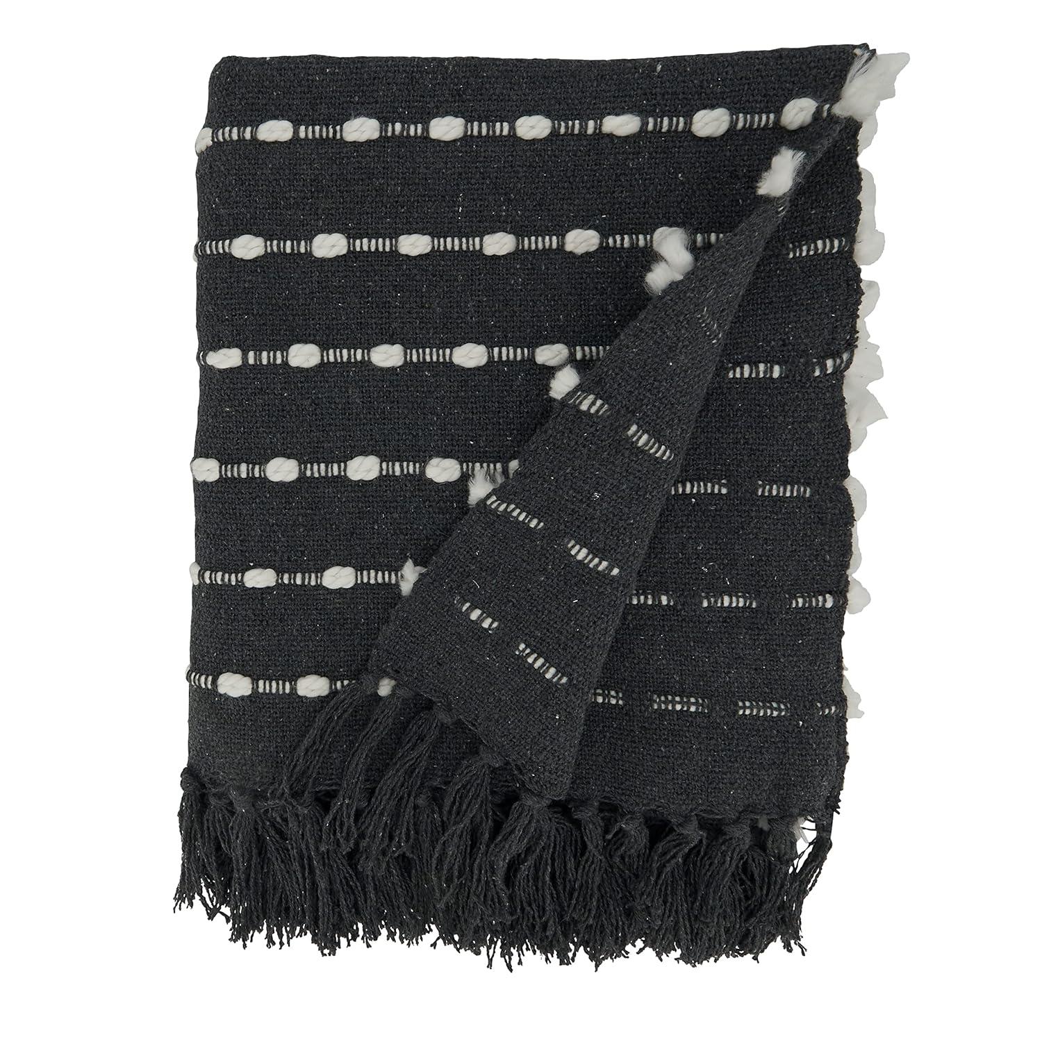 Saro Sevan Collection Hand Woven Throw Blanket