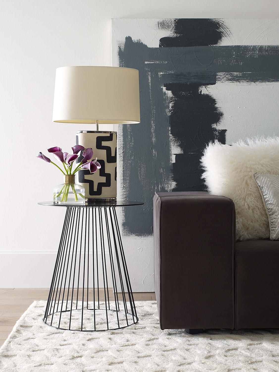 Adore Decor Adore Decor Element Modern Industrial Design Round Side Table