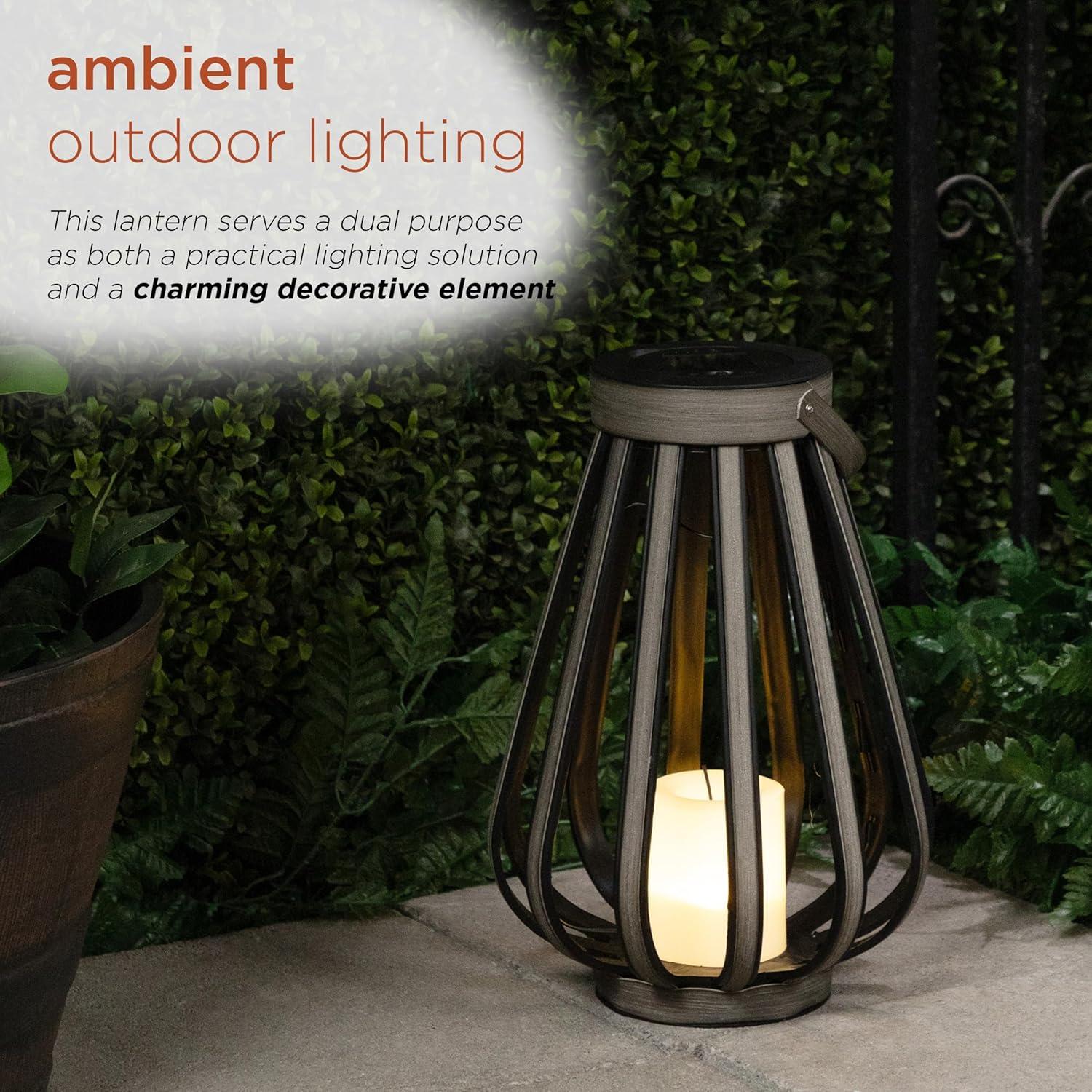 Alpine Solar Decorative Plastic Lantern w/ LED Light