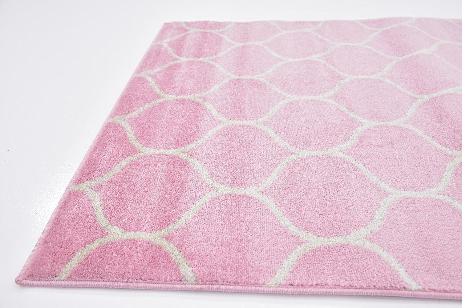 Unique Loom Trellis Frieze Rounded Area Rug