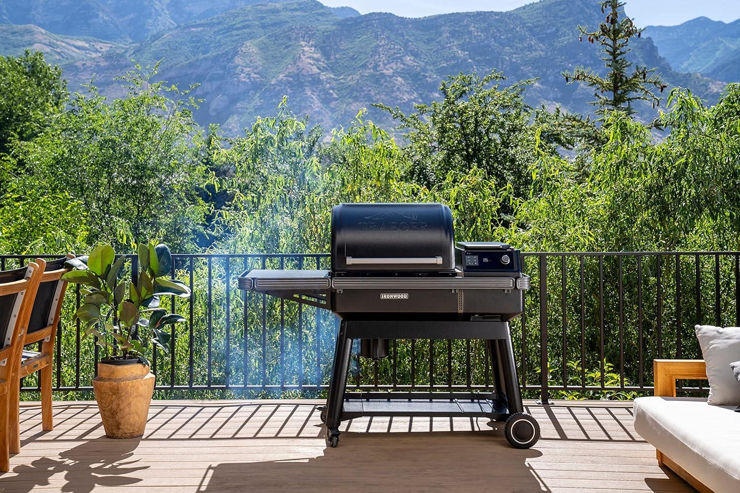 Traeger Ironwood Black Electric Wood Pellet Grill with WiFi