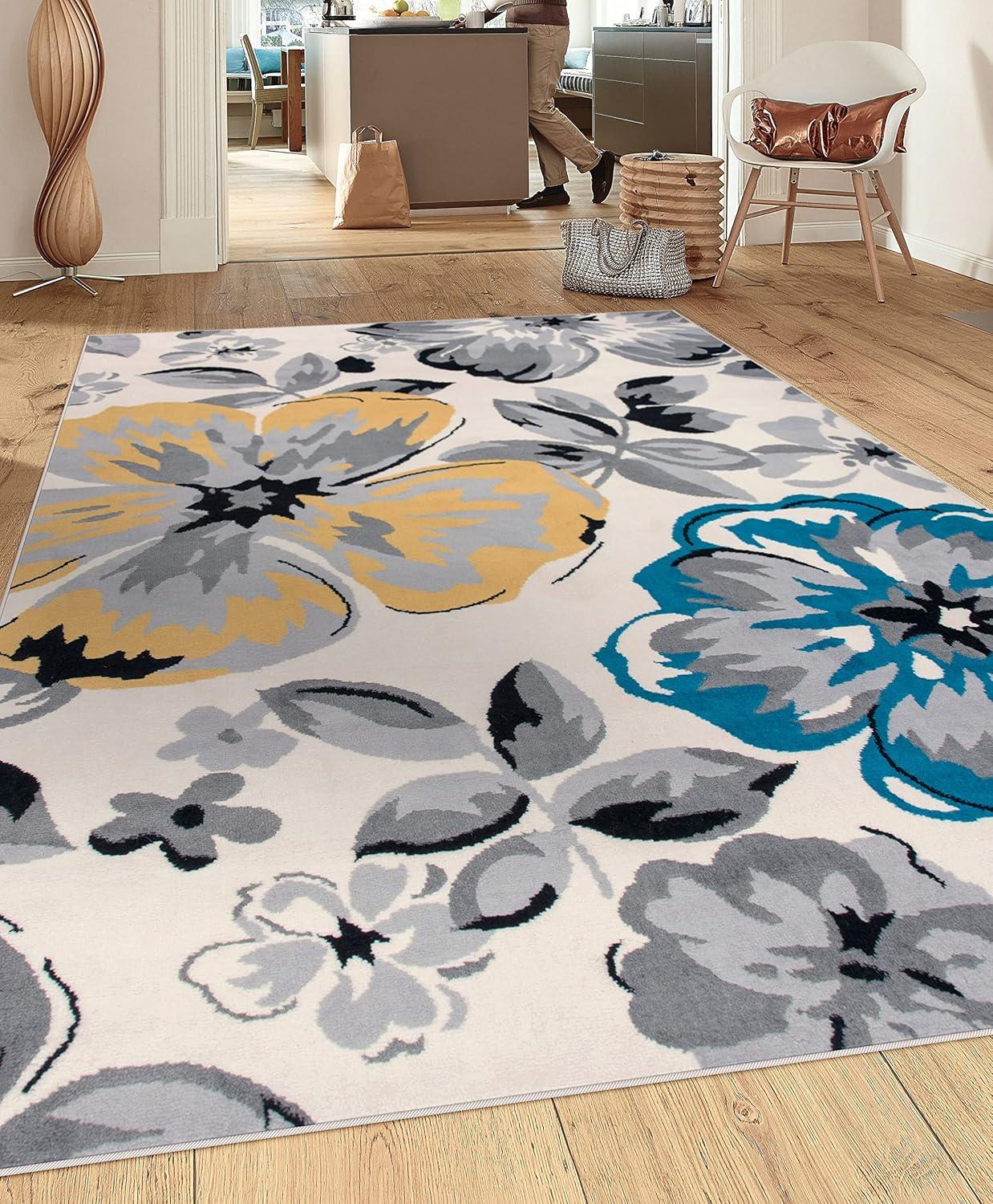 World Rug Gallery Modern Floral Desing Area Rug